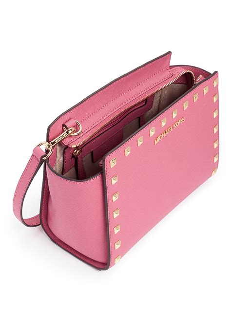 michael kors selma pink tulip bag|Selma Medium Saffiano Leather Crossbody Bag .